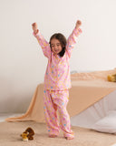 Pink Puff  - Premium Nightsuit For Girls