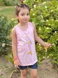 Mermaid Printed Sandos for Girls - Pink