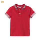 Pique Polo T-Shirt For Kids -Darkpink Sbt-378