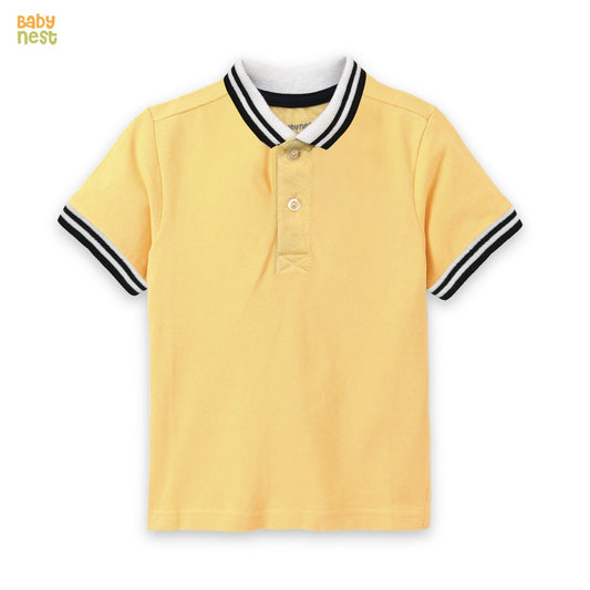 Pique Polo T-Shirt For Kids -Yellow SBT-373