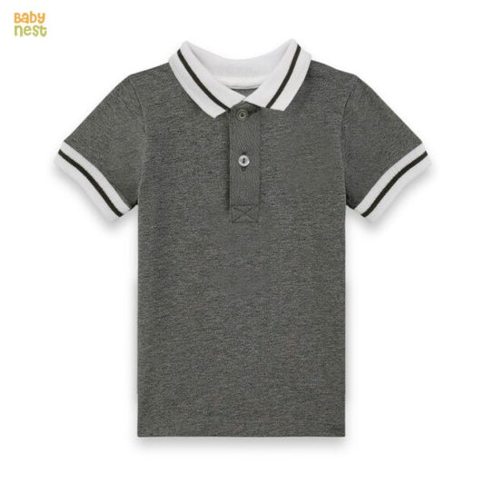 Pique Polo T-Shirt For Kids -Grey Sbt-379