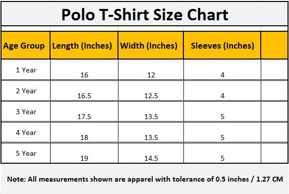Pique Polo T-Shirt For Kids -Yellow SBT-373