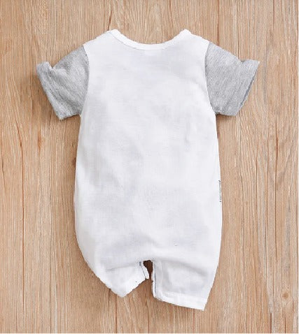 Baby Half Romper - White- Koala Bear