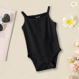 Organic Cotton Sleeveless Camisole Bodysuit- Pack of 1 - Black