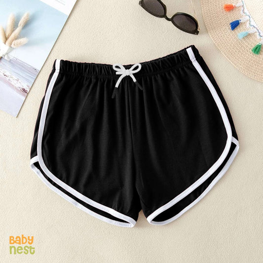 Dolphin shorts - Black- White Lines