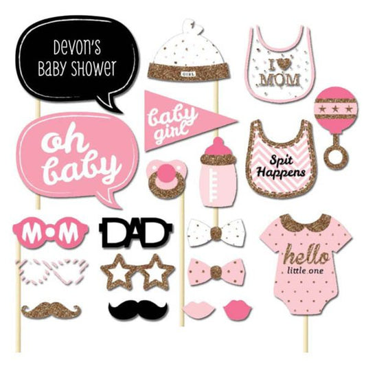 Baby Shower photo props  20 pcs - Party essential