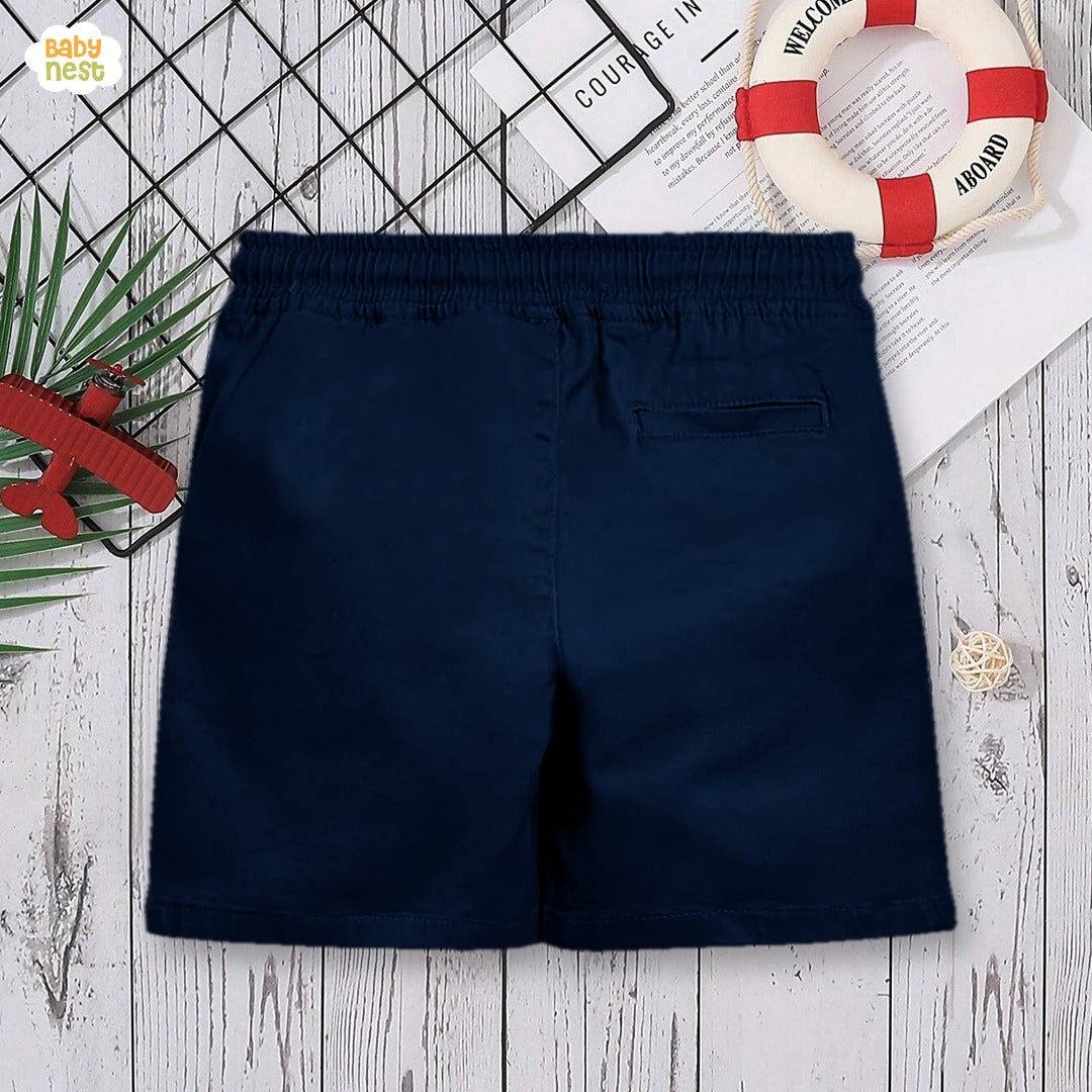 Shorts for boys  - Orange- Navy Blue