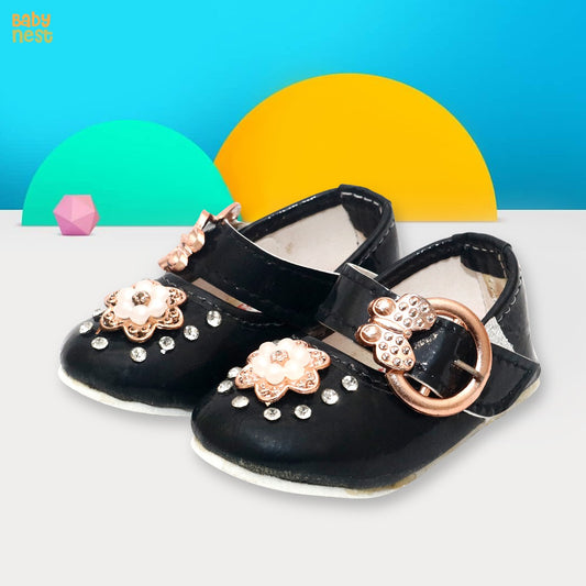 Baby girls fancy shoes Golden & Black