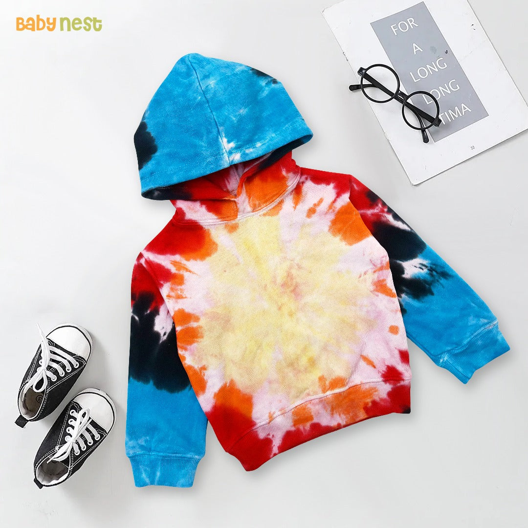 Tie-dye Hoodie  for kid -  Multi Blue