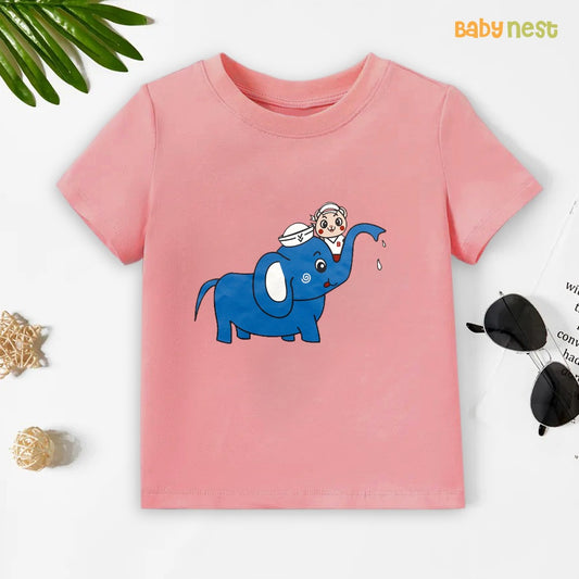 Easyclean - Water Repellent & Stain Resistant T-Shirt -Elephant - Pink