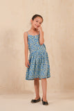 New Allover Floral Print Frock - Blue