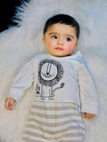 Baby Full Sleeves Baby Jumpsuit - White â€“ Lion