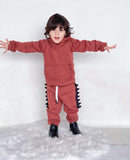 Dino Hoodie with jogger pant - Rust