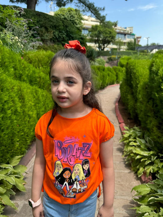 Kimono Print T-Shirt - Bratz Orange