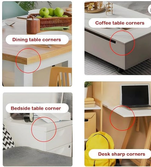 Baby safety corner protectors table corner protectors with 3M Adhesive for table, bed, bookcase, stair corner.(Pack Of Five)