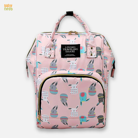 Mommy shoulder diaper bag - Different character - Pink Rabbit