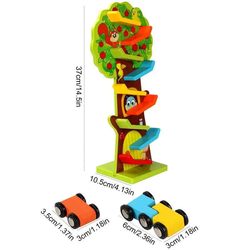 Squirel Taxiway -  Wooden Car Ramp Toy for Kids