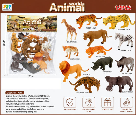 12 PCS World Animal Set - ZOO 559-299A