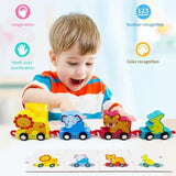 Wooden Zoo Animal Train Set 11 PCS