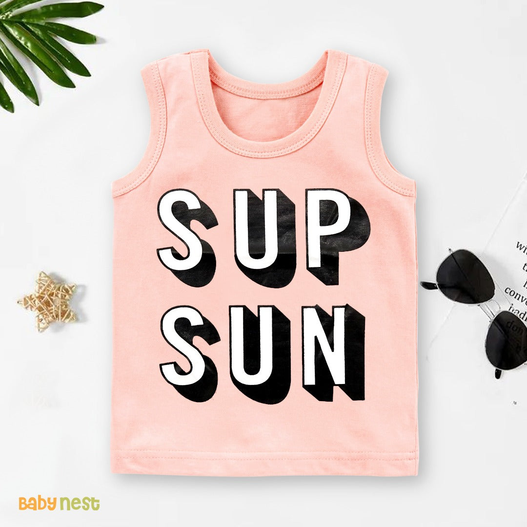 Sup Sun Summer-Printed Sandos - Pink