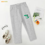 Fleece Jogger Pants for Kids - BNBJP-37-D 100 - Grey - Dino