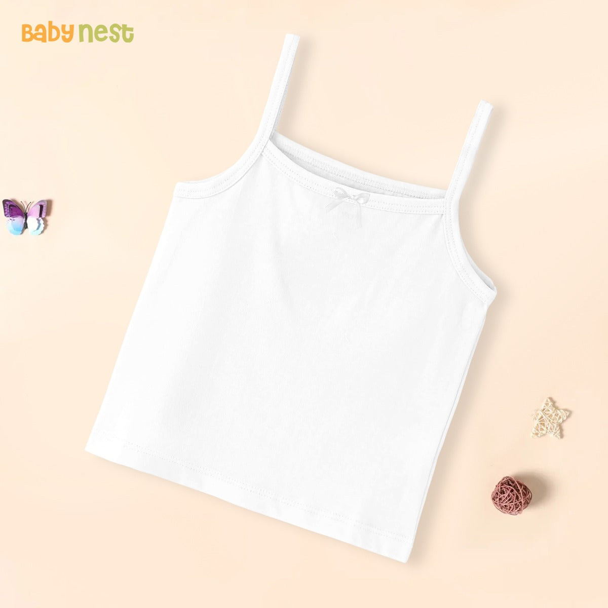 Organic Cotton Sleeveless Camisole White