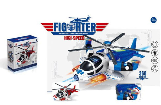 Rally Battery Operated Fighter Helicopter Toy 360 Degree - 8811-15