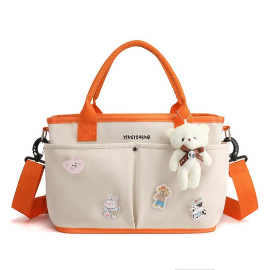 Diaper Bag with teddy (tags included in package) - Premium quality - Beige