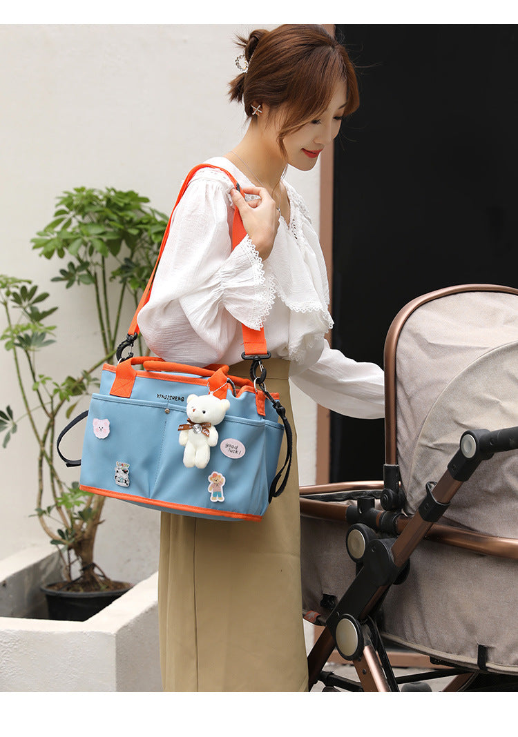 Diaper Bag with teddy (tags included in package) - Premium quality - Blue