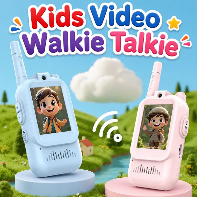 2Pcs Rechargeable Kids Video Walkie Talkie Set