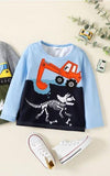 Shovel Machine Printed Full Sleeves T-shirt for Boys