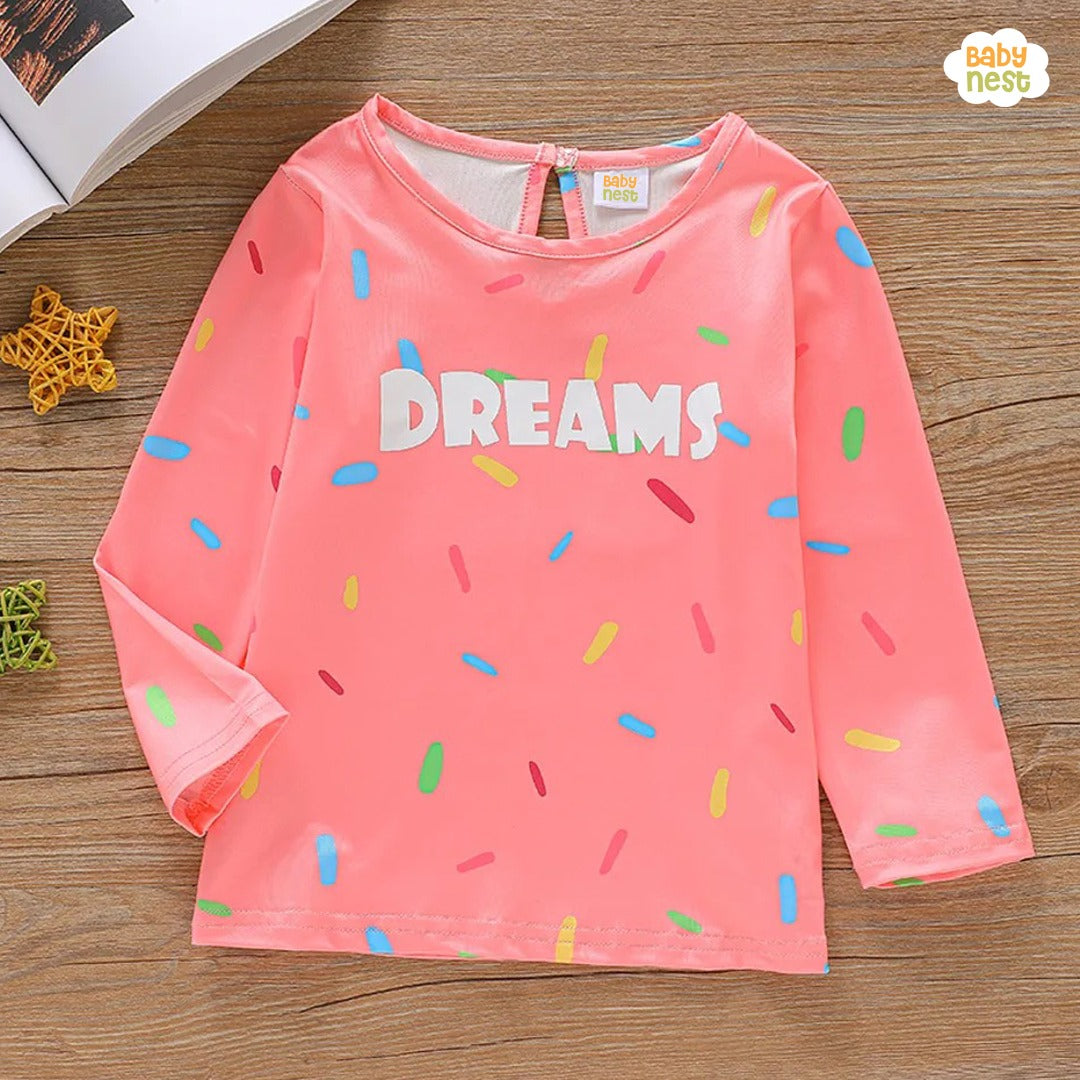 Full Sleeves Printed T-shirt for Girls