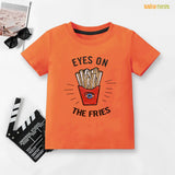 Easyclean - Water Repellent & Stain Resistant T-Shirt - SBT-355-D4 - Eyes On The Fries - Orange