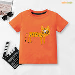 Easyclean - Water Repellent & Stain Resistant Half Sleeves T-shirt - SBT-355-D5 - Tiger - Orange