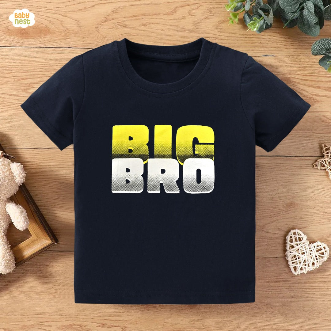 Big Bro Half Sleeves T-shirts For Kids NAVY BLUE- SBT-339-D8
